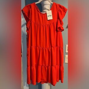 Peach Love California Vibrant Red Dress